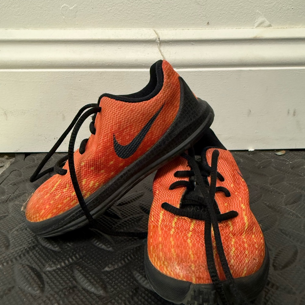 Nike Kids Bright Orange and Black Sneakers